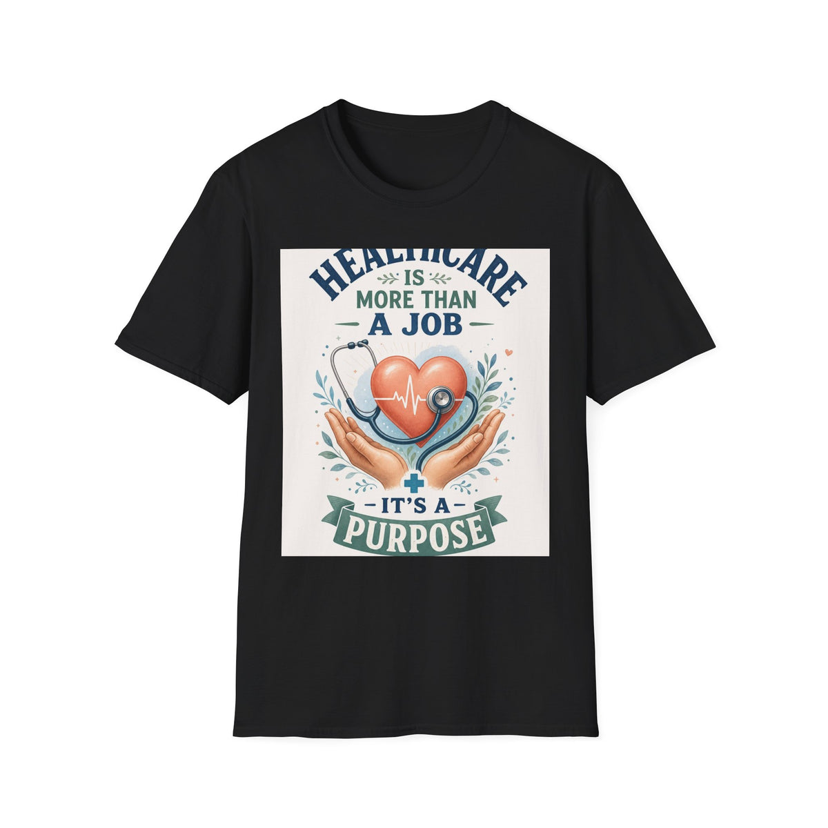 Inspirational T Shirt Design Featuring Compassionate Healthcare Imagery