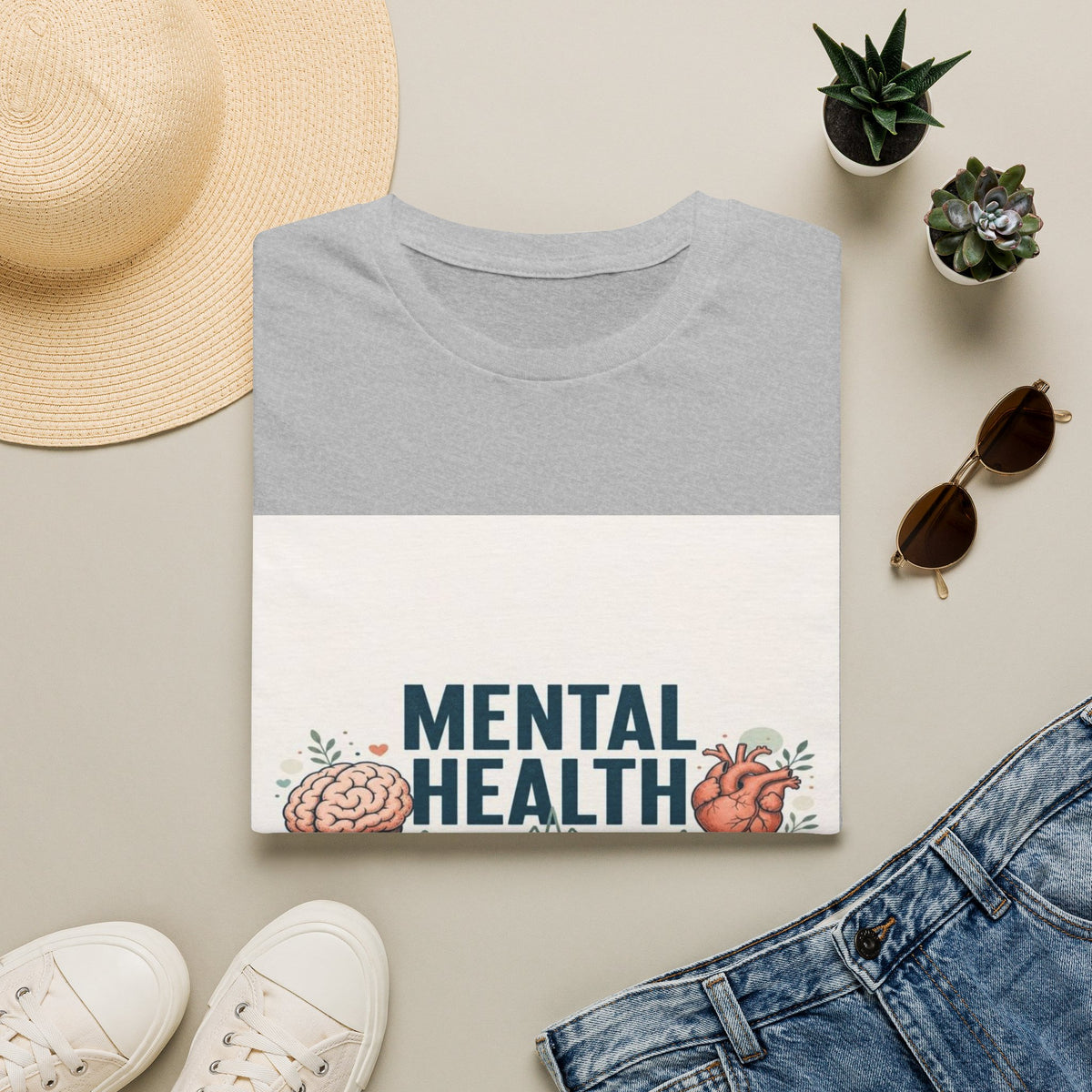Bold Typography Design Emphasizing Mental Health Awareness- Graphic Tees