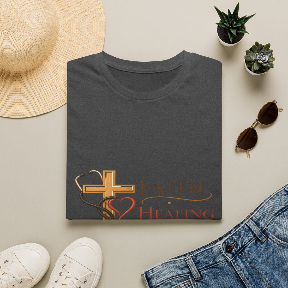 Elegant Typography Featuring Inspirational Healthcare Symbols- Graphic Tees