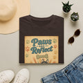 Paws and Reflect Dog Graphic T-Shirt — Retro Pup Pawprint Tee