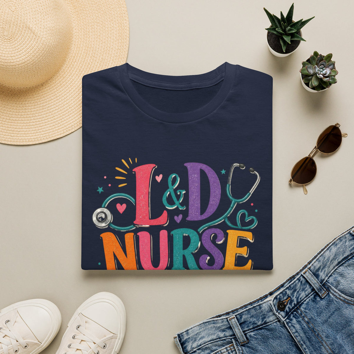 L&D Nurse Energy Trendy T Shirt Design With Vibrant Elements