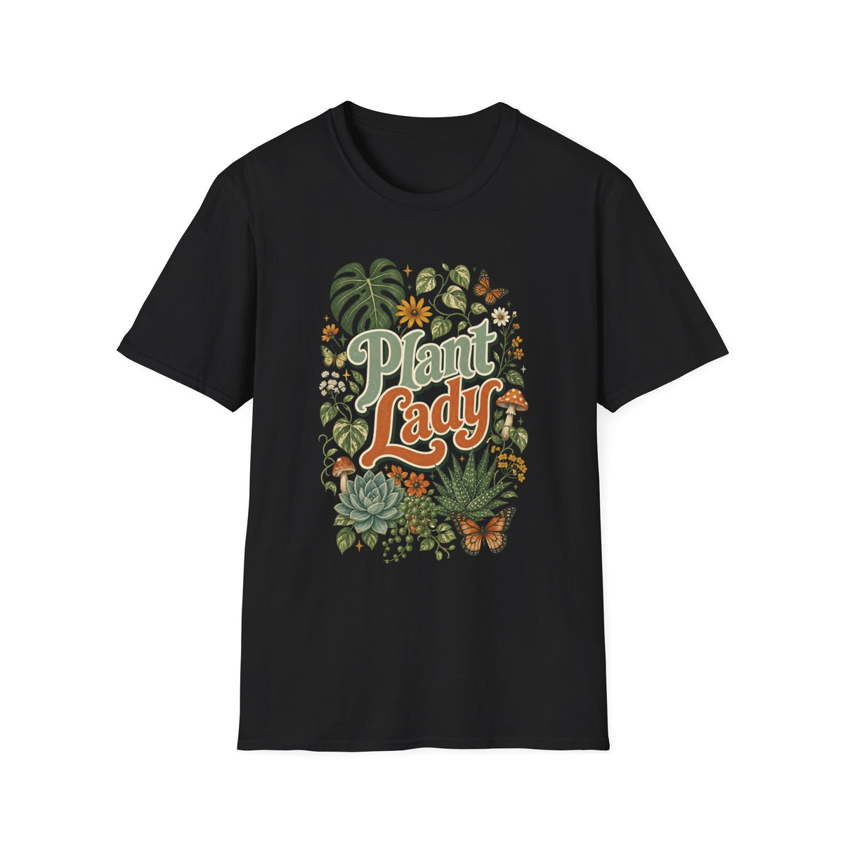 Plant Lady T-Shirt — Vintage Botanical Graphic Tee for Plant Lovers