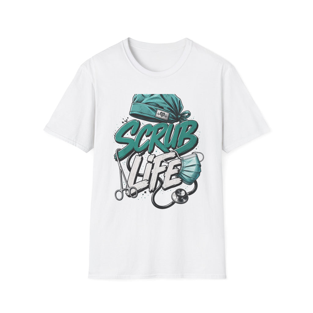 Modern Scrub Life T Shirt Design With Playful Typography