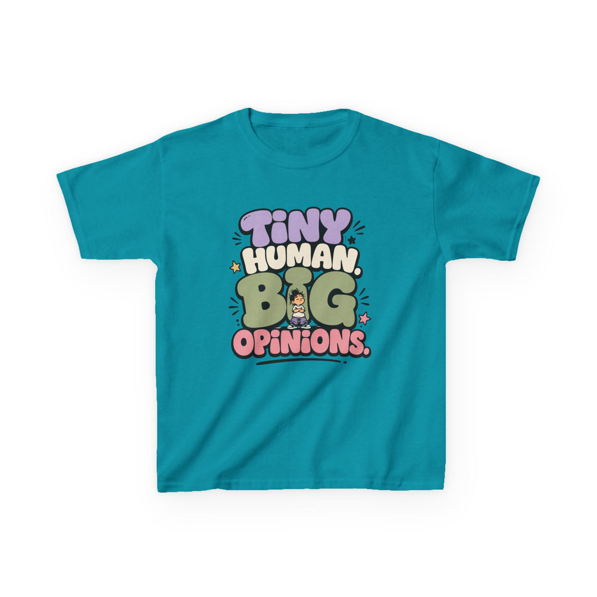 Kids T-Shirt — “Tiny Human, Big Opinions” Cute Toddler Graphic Tee