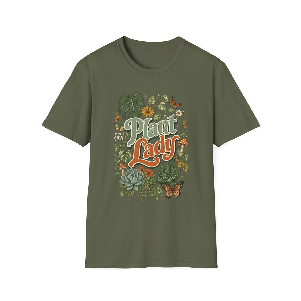 Plant Lady T-Shirt — Vintage Botanical Graphic Tee for Plant Lovers