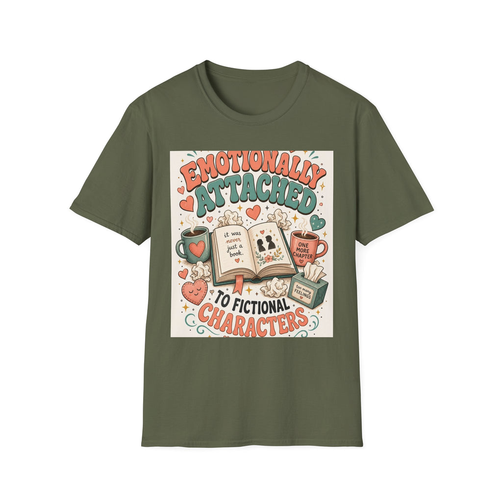 Whimsical T Shirt Design Celebrating Emotional Attachment To Fictional Characters