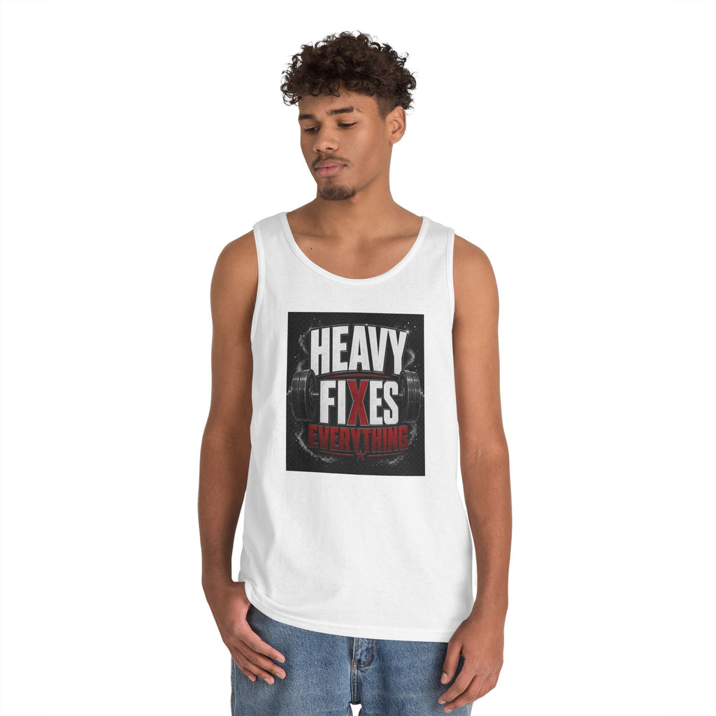 Tank Top — "Heavy Fixes Everything" Gym Workout Tank