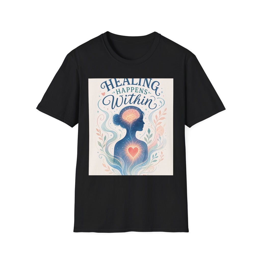 Human Silhouette With Glowing Brain And Heart Design