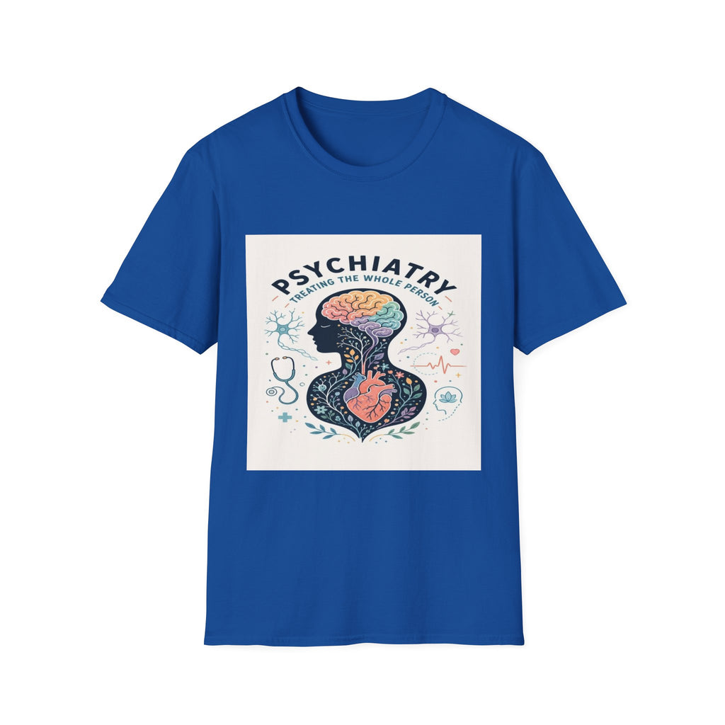 Colorful Brain And Heart In Human Silhouette With Text- Graphic Tees