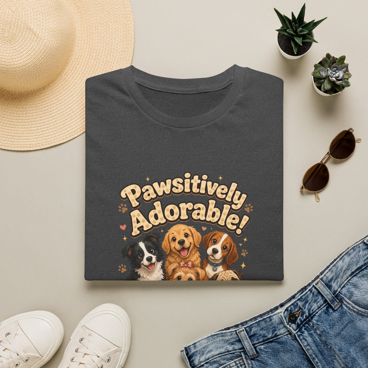 Pawsitively Adorable! Dog Lover T-Shirt — Cute Puppies Graphic Tee