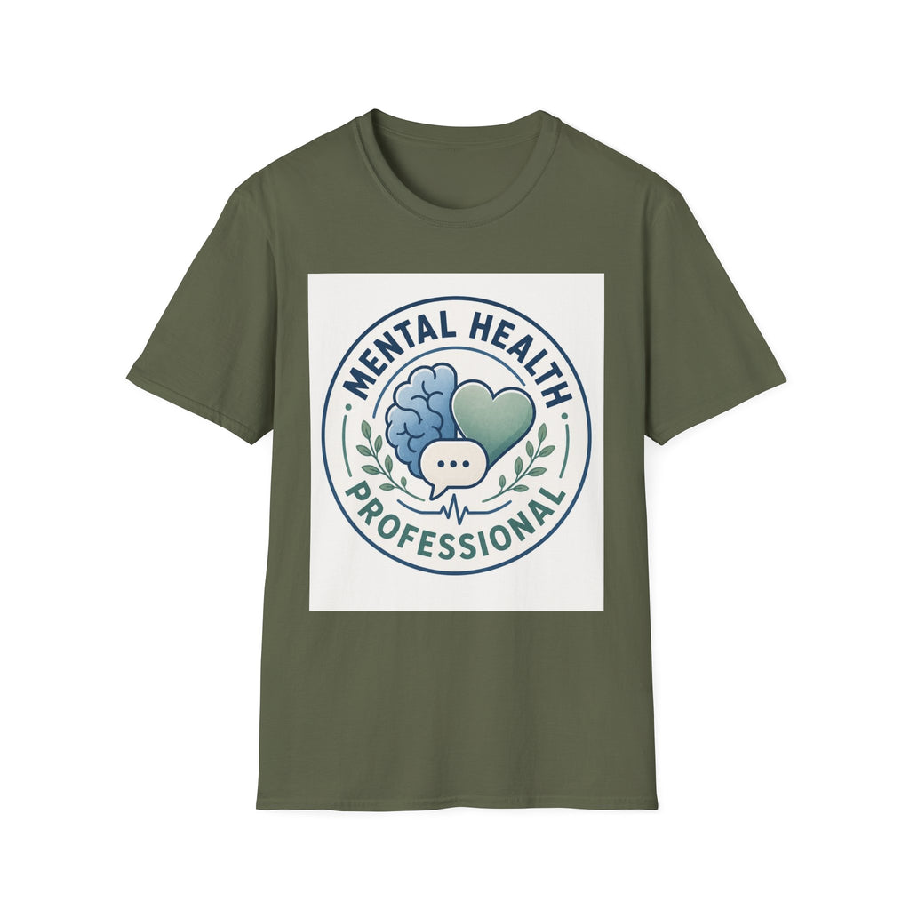 Badge Style Graphic Featuring Mental Health Professional Title With Iconography