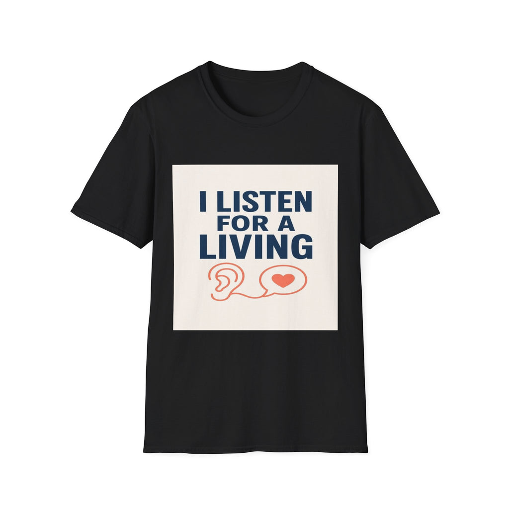 Bold Text And Minimalist Ear Illustration In Modern Design- Graphic Tees