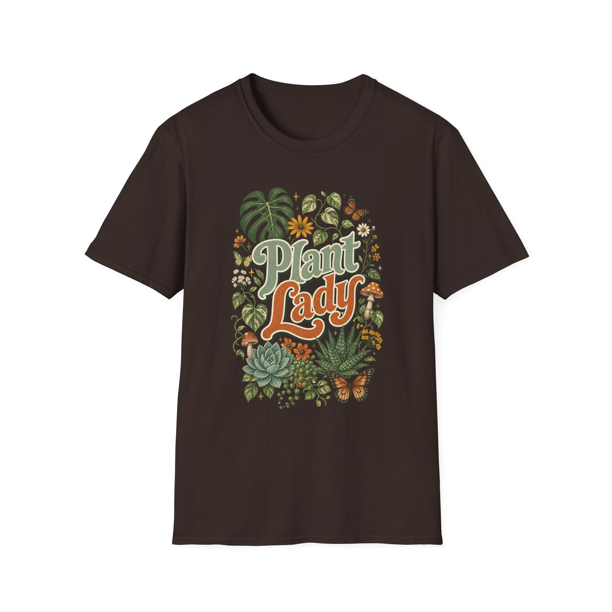 Plant Lady T-Shirt — Vintage Botanical Graphic Tee for Plant Lovers