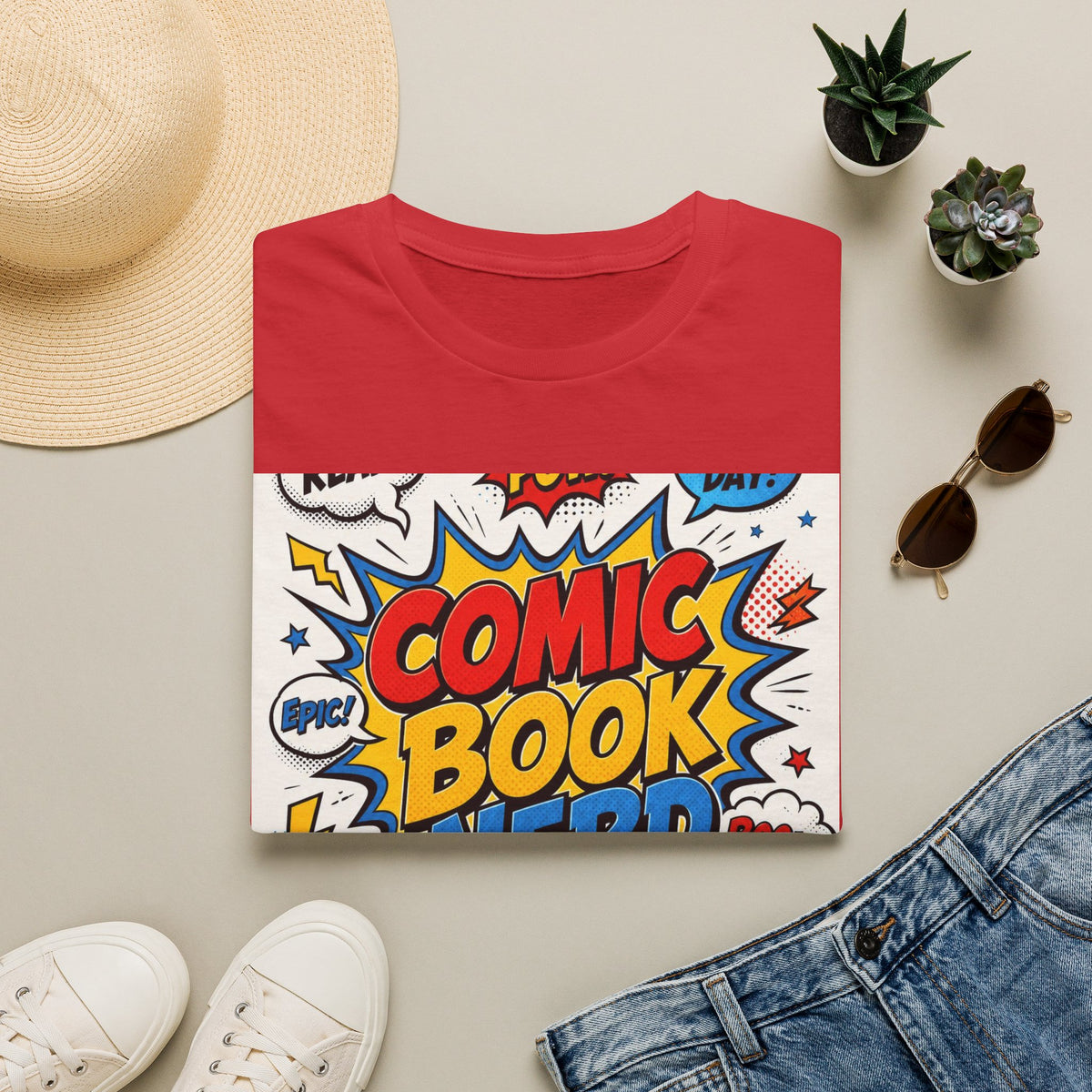 Dynamic Comic Book Nerd Design With Playful Typography