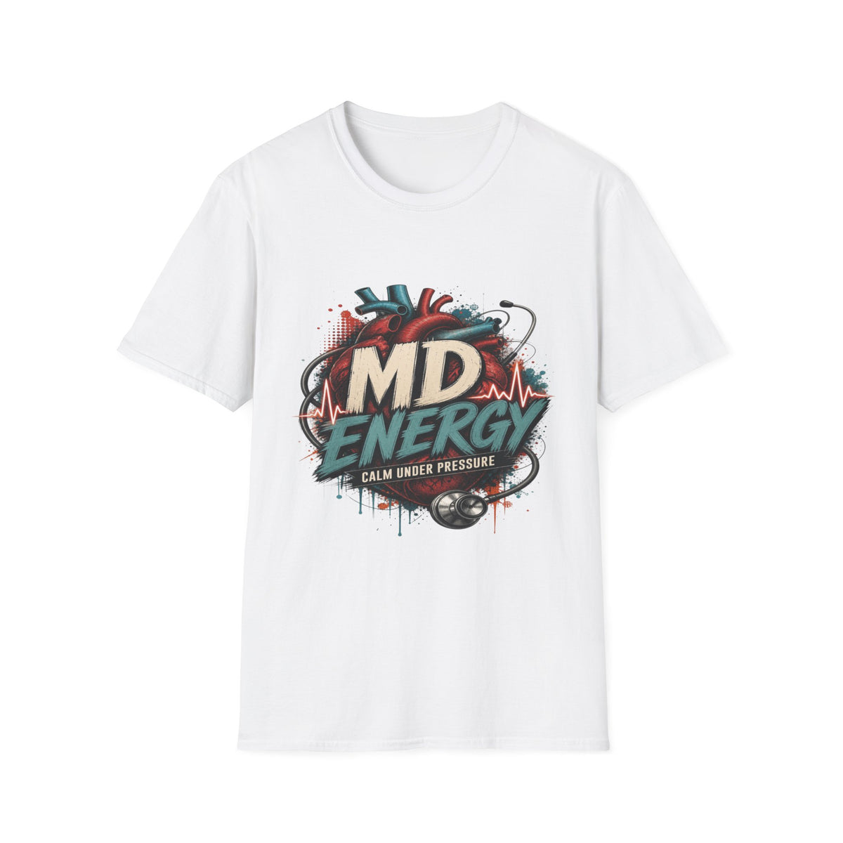 Bold MD Energy Graphic With Anatomical Heart Design- Graphic Tees