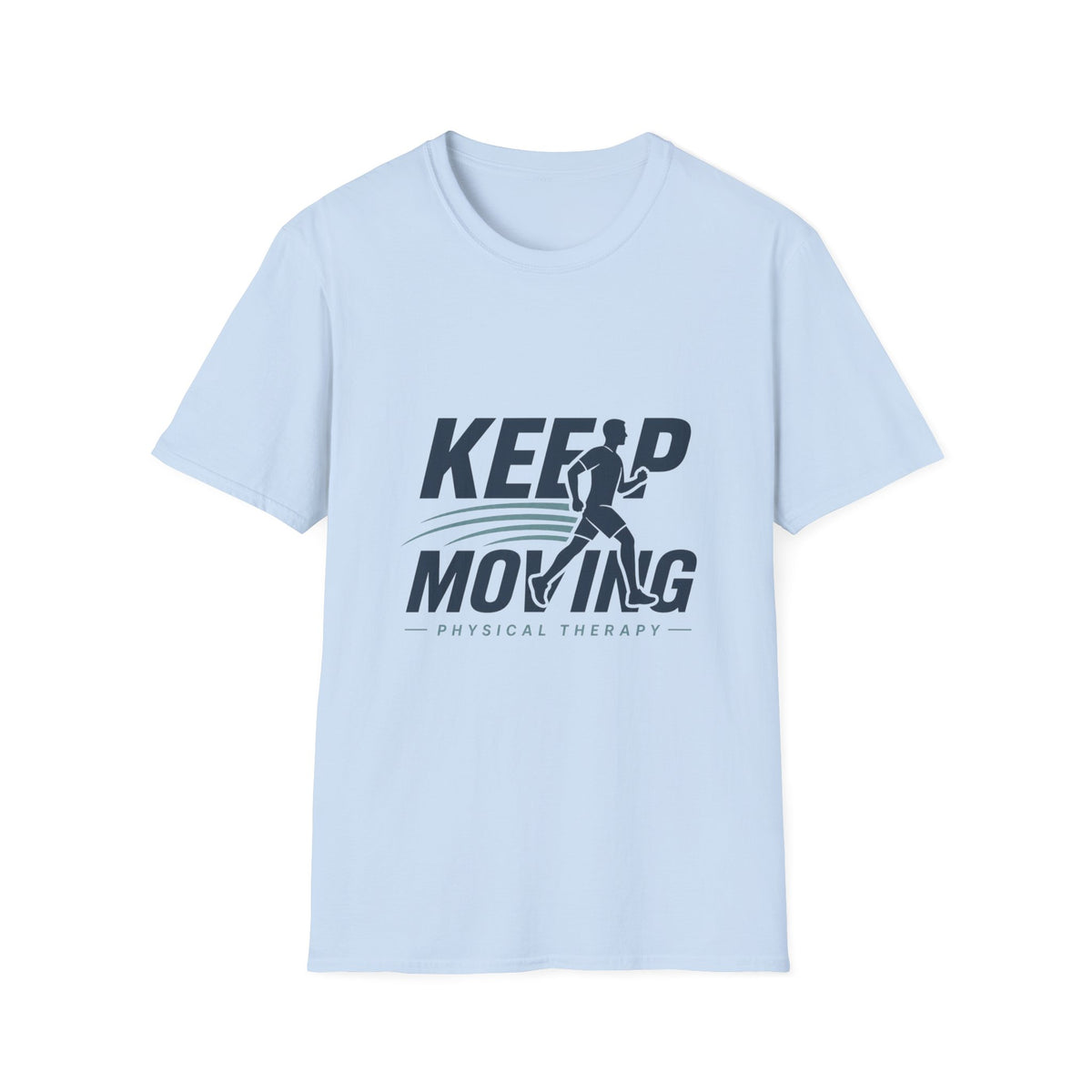 Minimalist T Shirt Design Featuring Keep Moving Statement