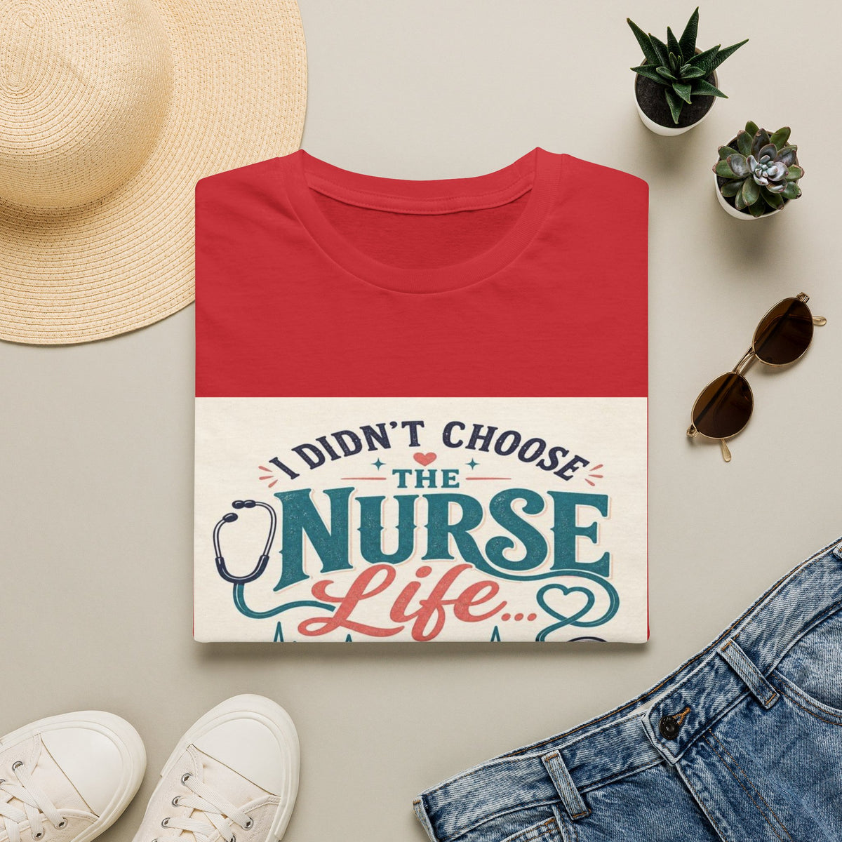 Trendy T-shirt Design Showcasing Playful Nurse Life Typography (1)- Graphic Tees