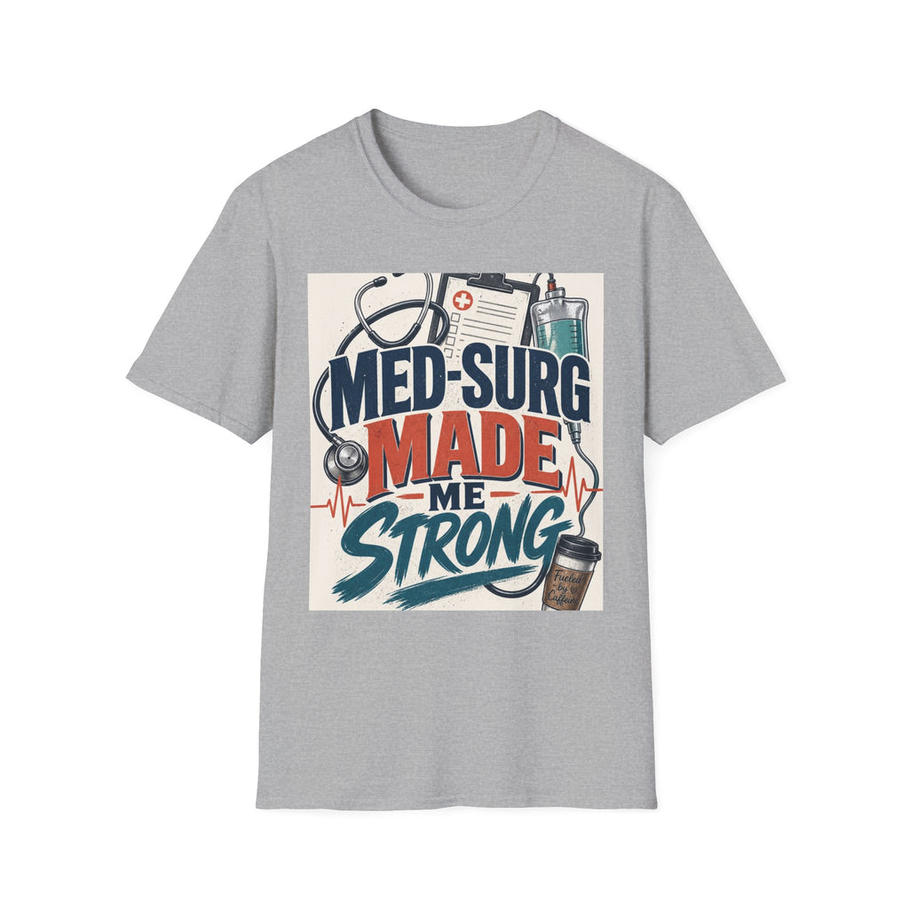 Bold Typography Design Celebrating Med Surg Strength With Healthcare Icons