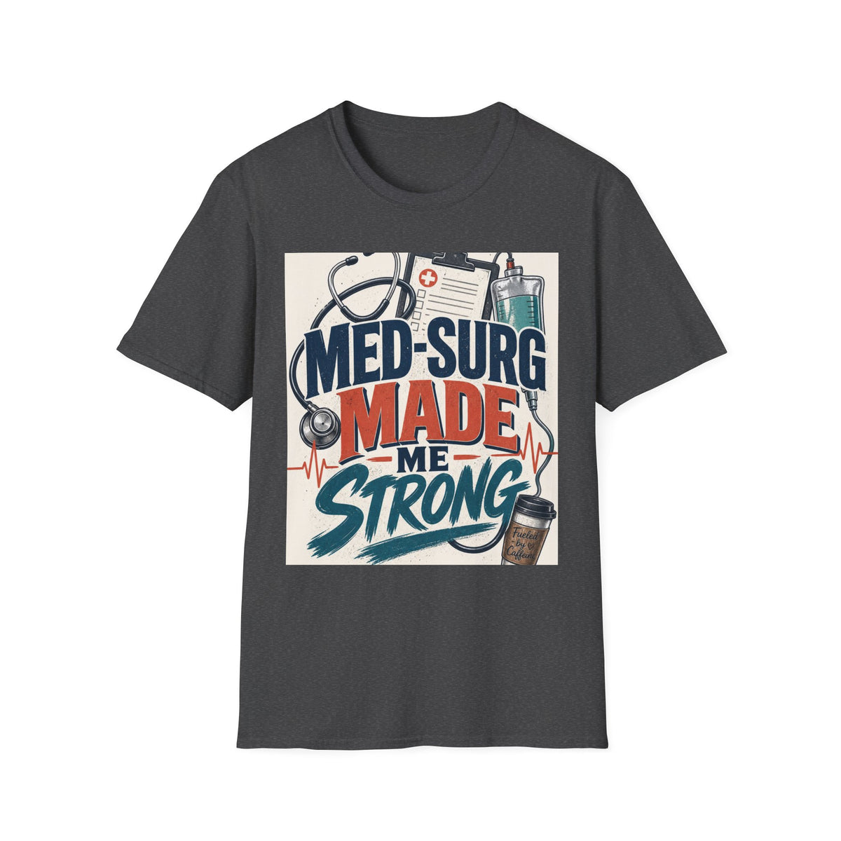 Bold Typography Design Celebrating Med Surg Strength With Healthcare Icons