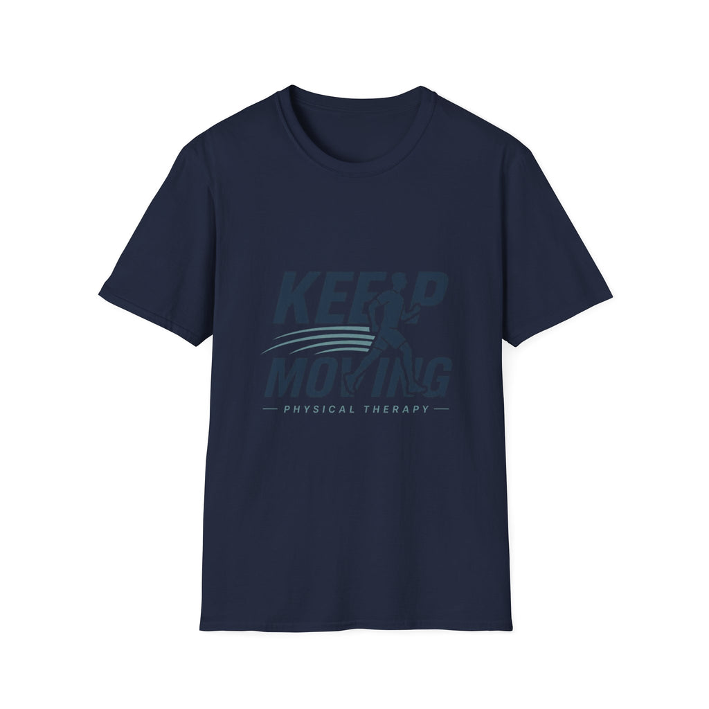 Minimalist T Shirt Design Featuring Keep Moving Statement