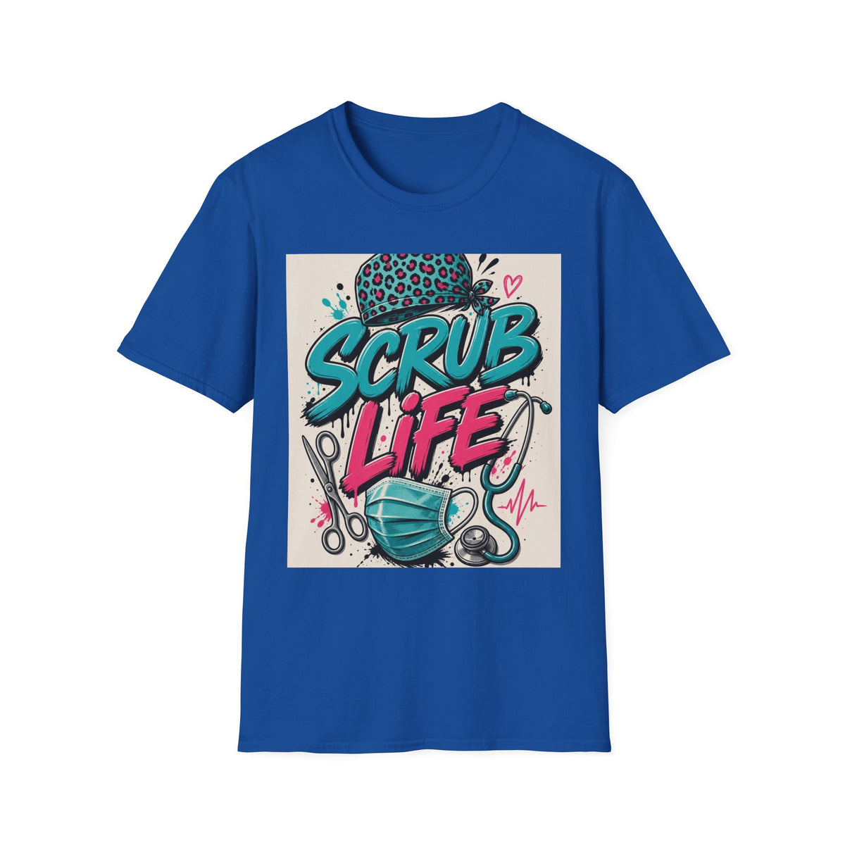 Scrub Life T Shirt Design Featuring Bold Streetwear Typography