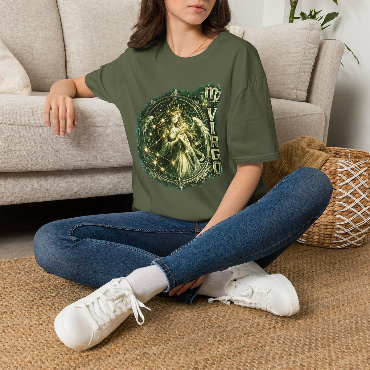 Virgo Zodiac T‑Shirt — Celestial Virgo Constellation Astrology Tee