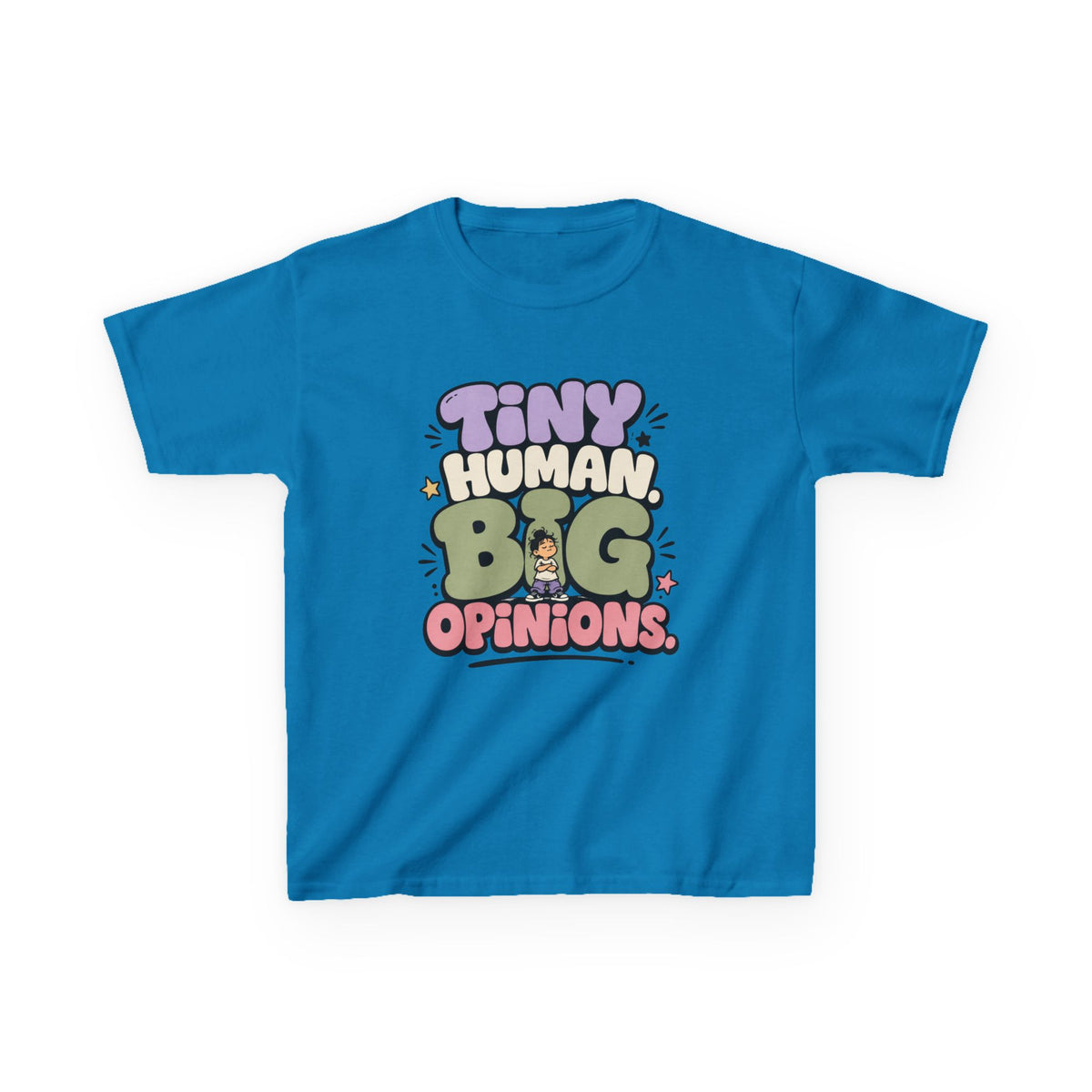 Kids T-Shirt — “Tiny Human, Big Opinions” Cute Toddler Graphic Tee
