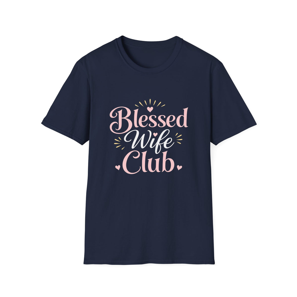 Blessed Wife Club T-Shirt — Pastel Pink 'Blessed' Graphic Tee