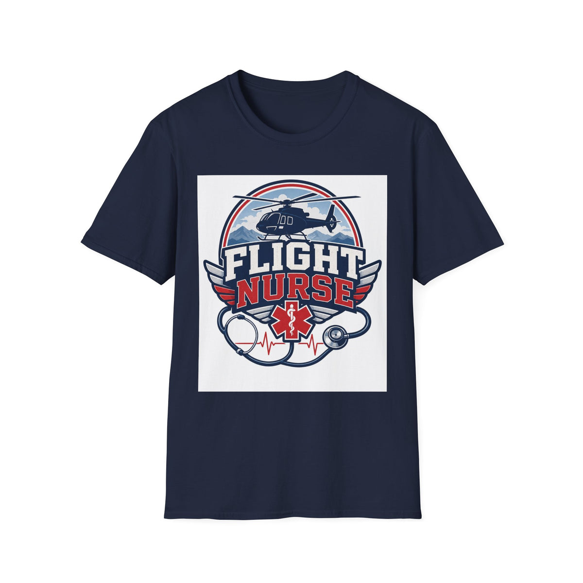 Aviation Inspired T Shirt Design Featuring Flight Nurse Graphic