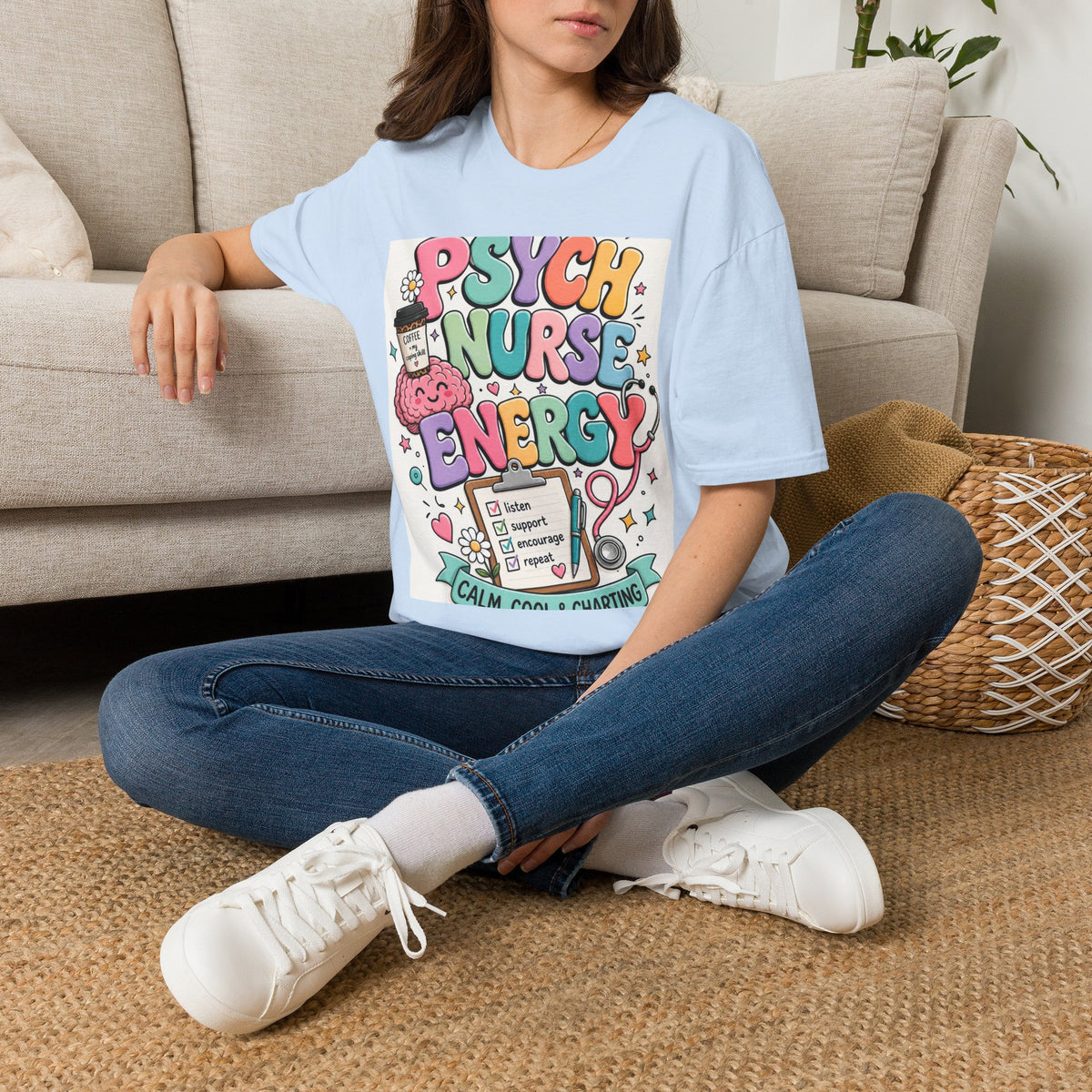 Playful Typography Design Celebrating Psych Nurse Energy