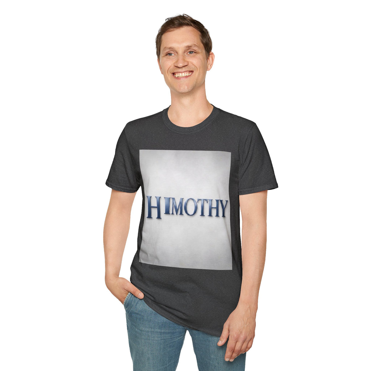 Timothy Name Graphic T-Shirt — 'HIMOTHY' Vintage Lettering Tee