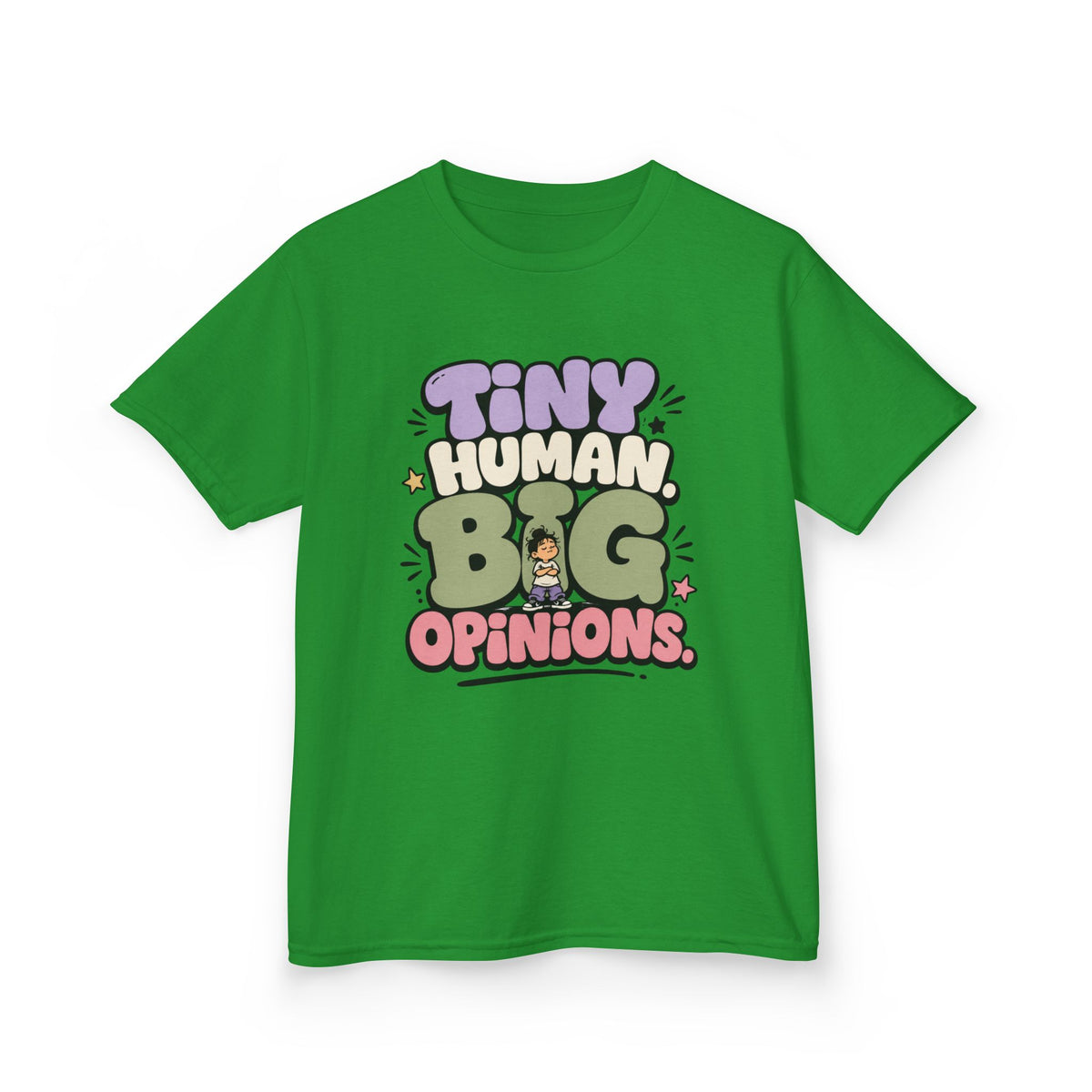Kids T-Shirt — “Tiny Human, Big Opinions” Cute Toddler Graphic Tee