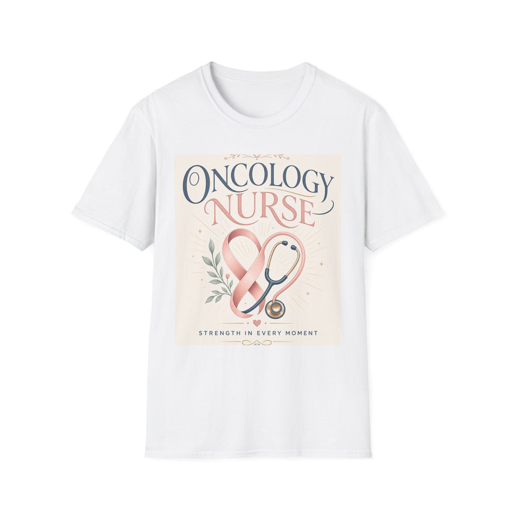 Elegant T Shirt Design With Oncology Nurse Text And Symbolism