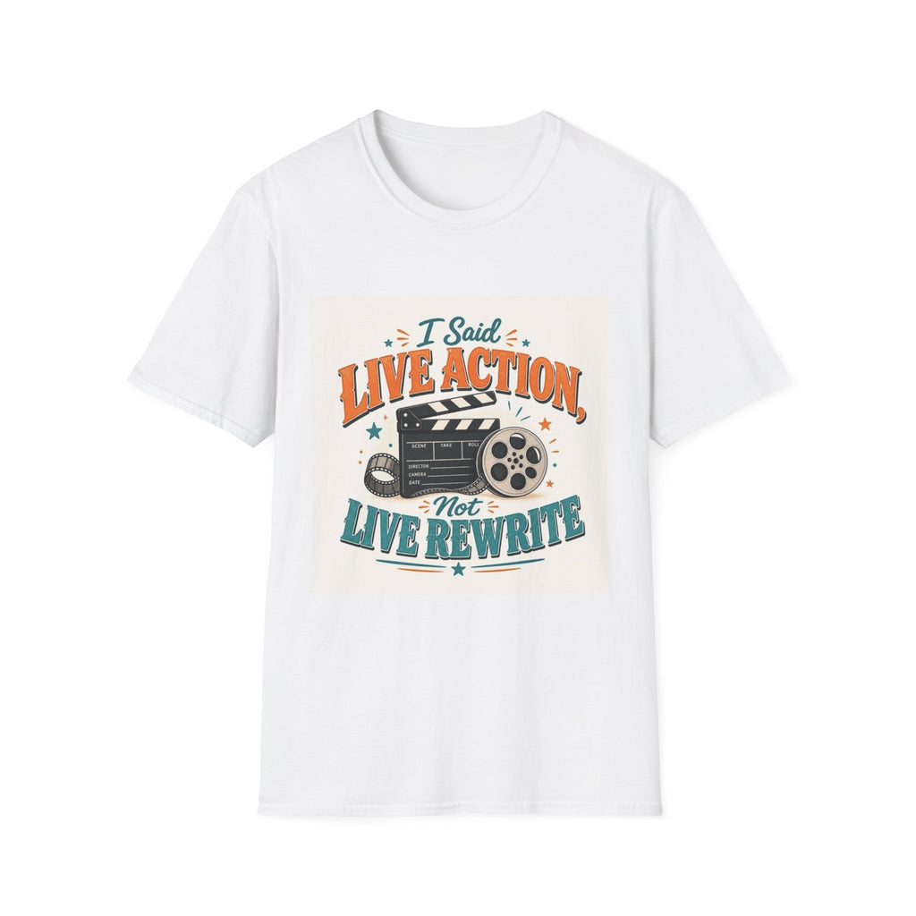 Retro T-Shirt Design Featuring Bold Typography And Film Elements- Graphic Tees
