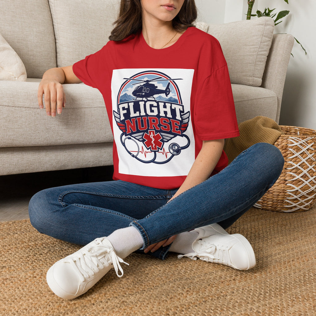 Aviation Inspired T Shirt Design Featuring Flight Nurse Graphic