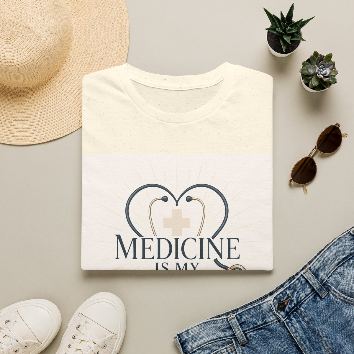 Elegant Design Celebrating Medicine With Heart Shaped Stethoscope