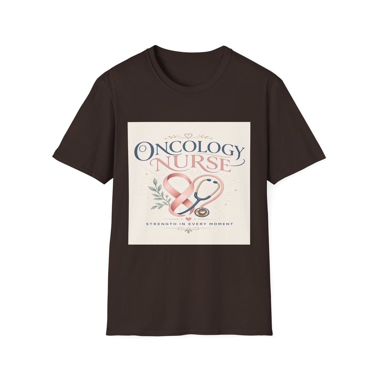 Elegant T-Shirt Design with Oncology Nurse Text and Symbolism- Graphic Tees