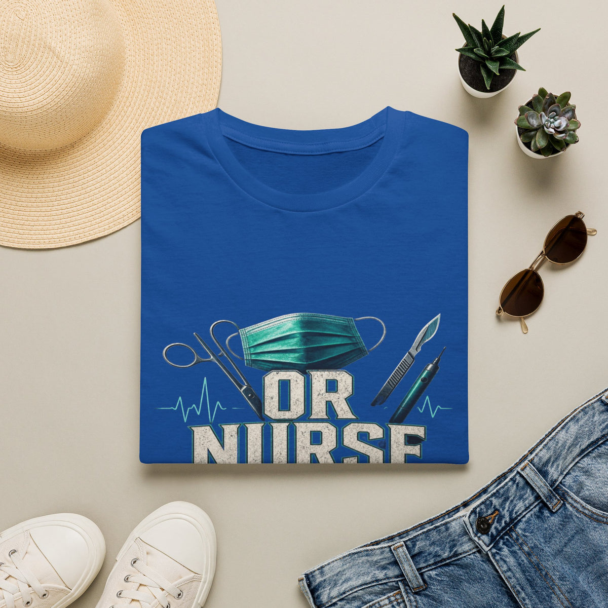 Bold Typography T-Shirt Design For OR Nurse Theme- Graphic Tees