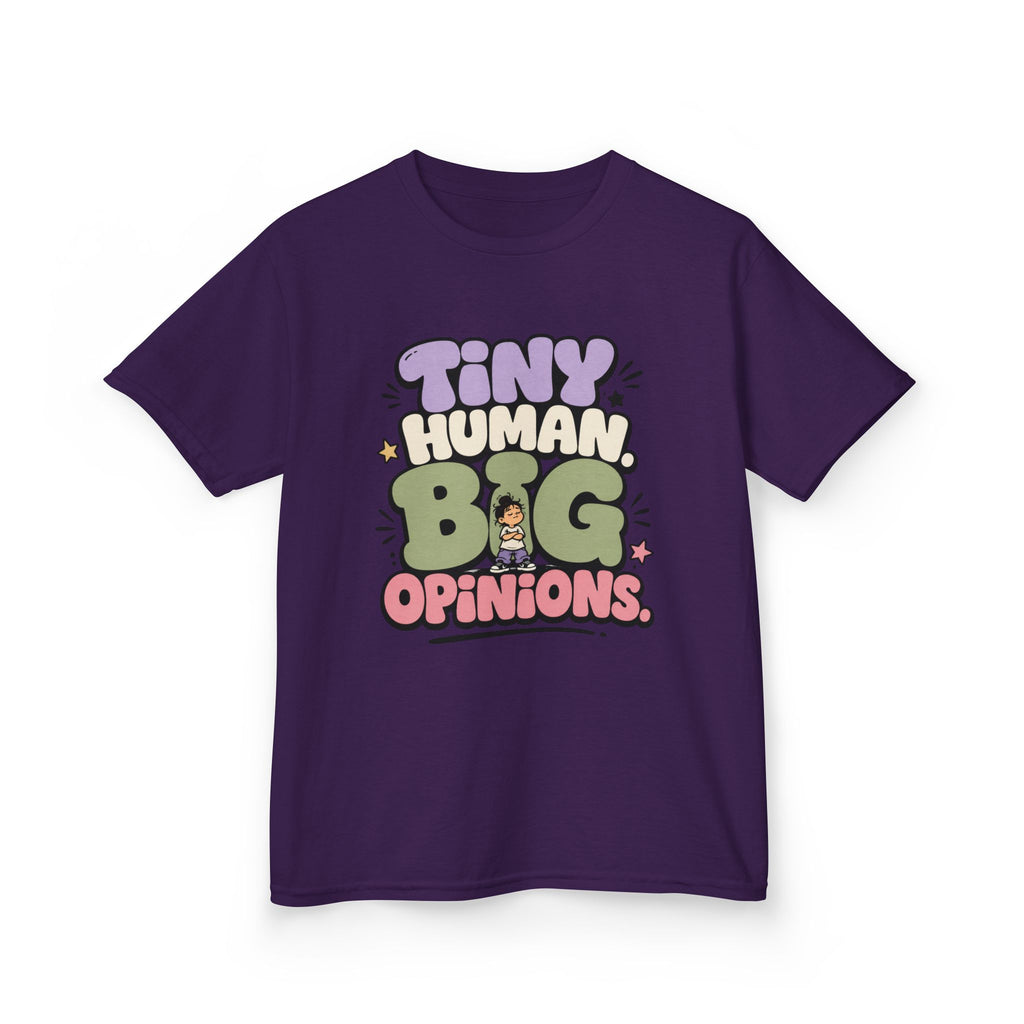 Kids T-Shirt — “Tiny Human, Big Opinions” Cute Toddler Graphic Tee