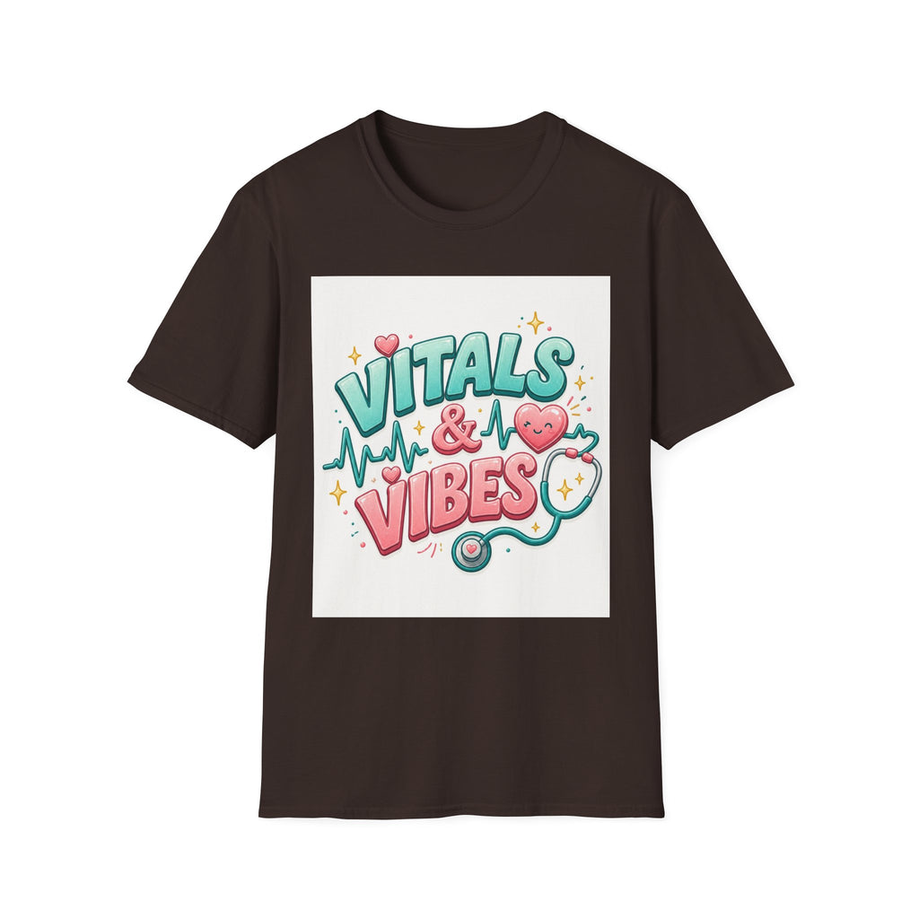 Trendy Healthcare T Shirt Design Featuring Vitals And Vibes (1)