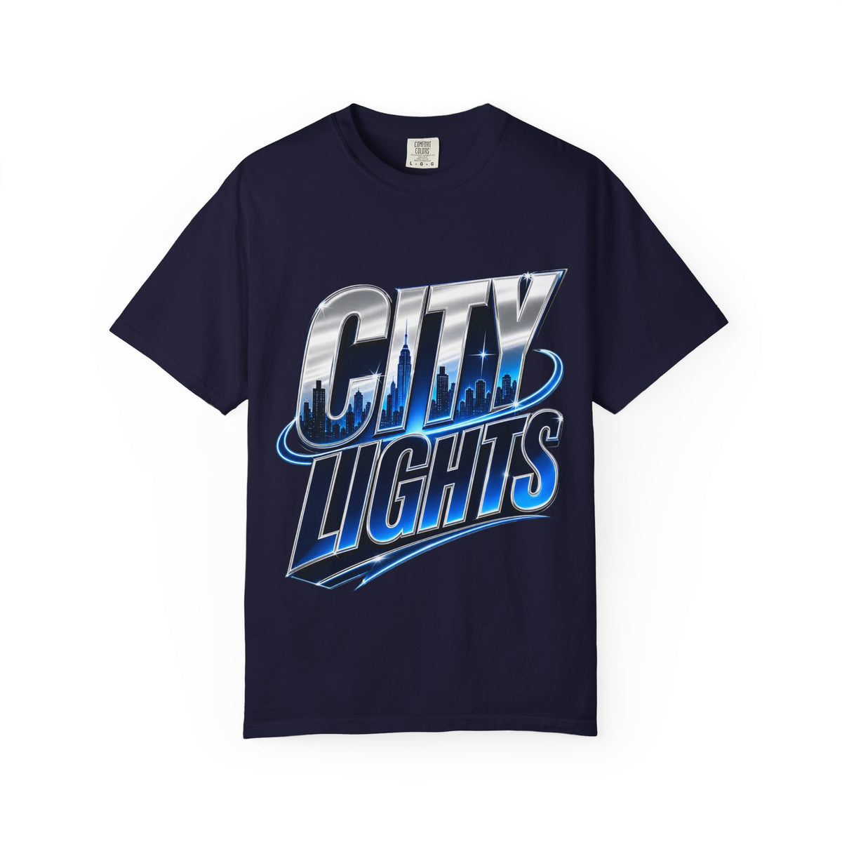 City Lights Skyline Graphic  Softstyle T-Shirt