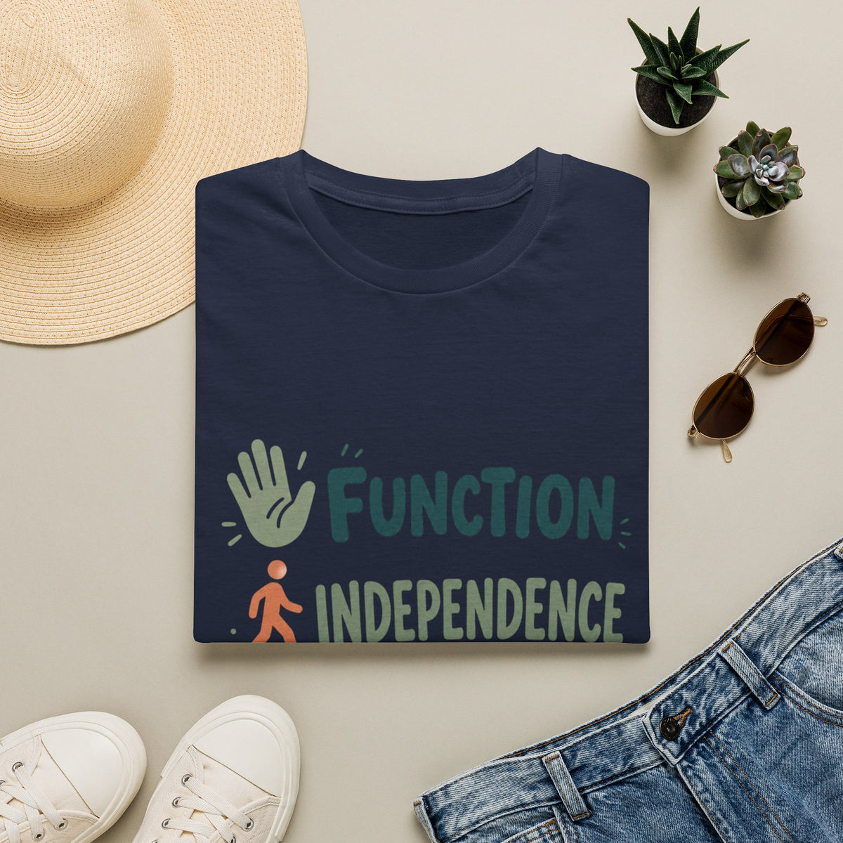 Playful Typography Featuring Function Independence Life With Icons