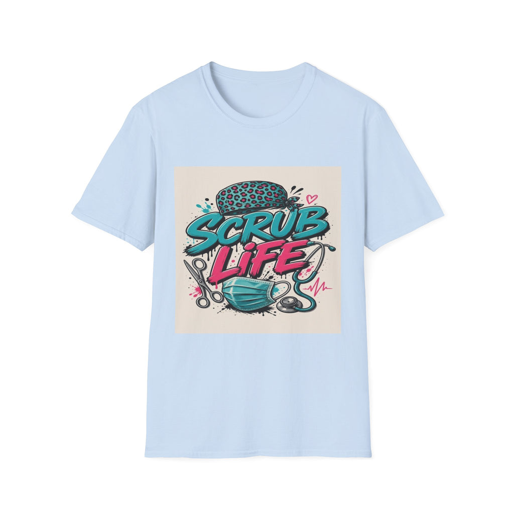 Scrub Life T-Shirt Design Featuring Bold Streetwear Typography- Graphic Tees