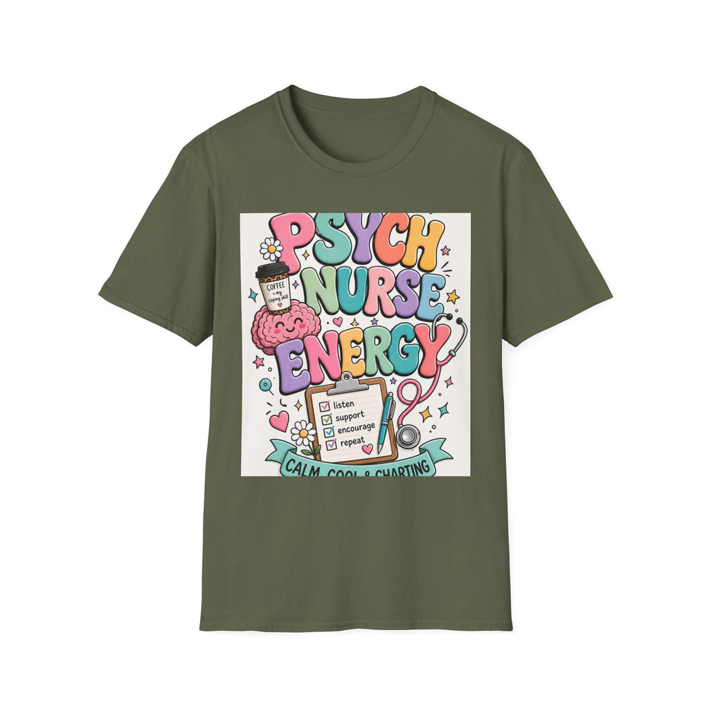 Playful Typography Design Celebrating Psych Nurse Energy
