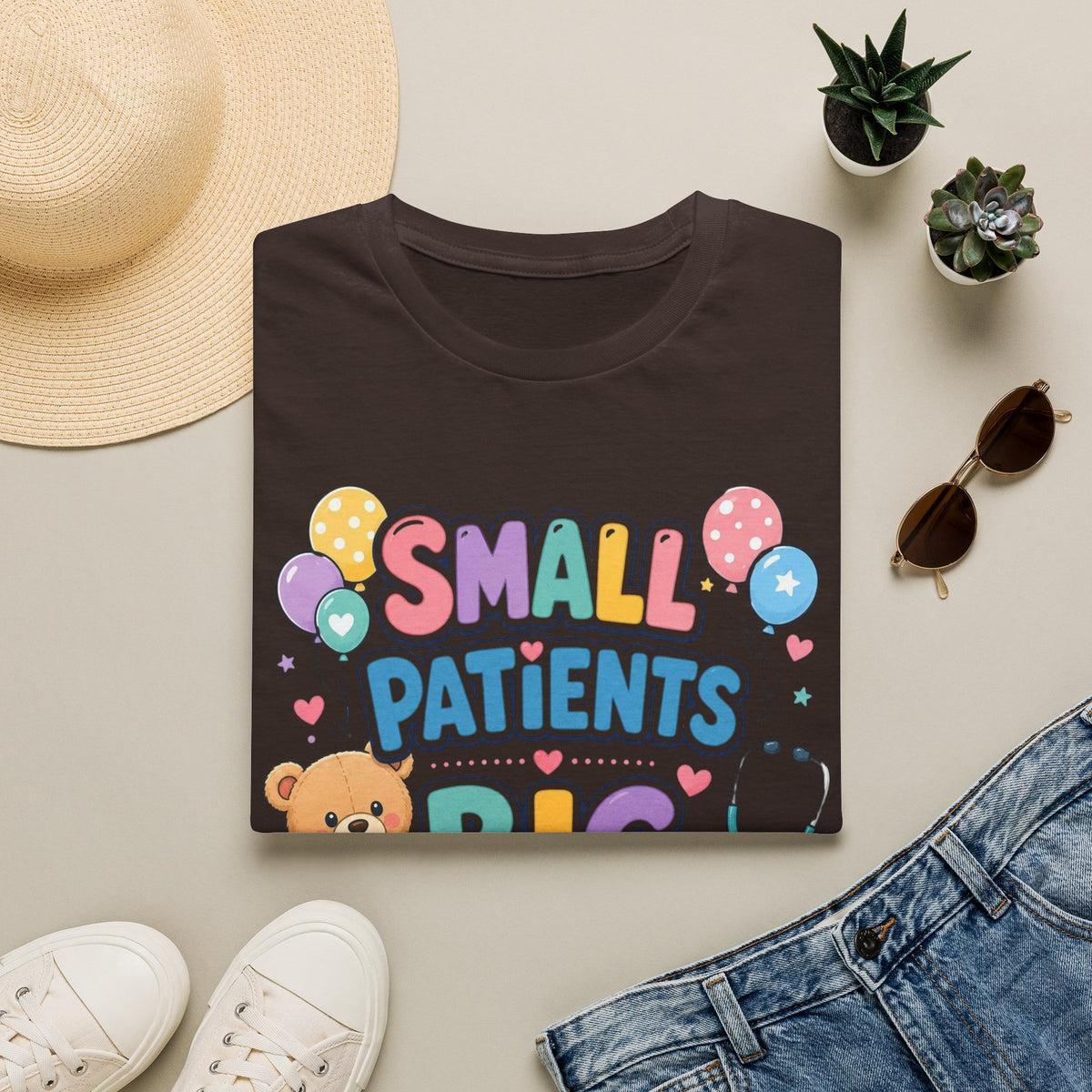 Vibrant T Shirt Design Celebrating Pediatric Care With Balloons