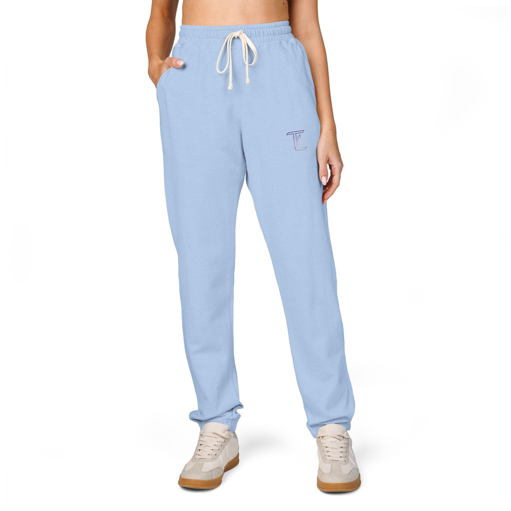 Midnight Motion Sweatpants — Small Lavender Skull Accent