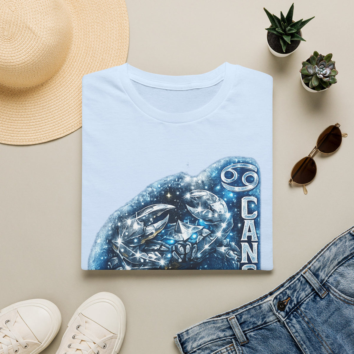 Cancer Zodiac T-Shirt — Starry Crab Astrology Tee (Cancer)