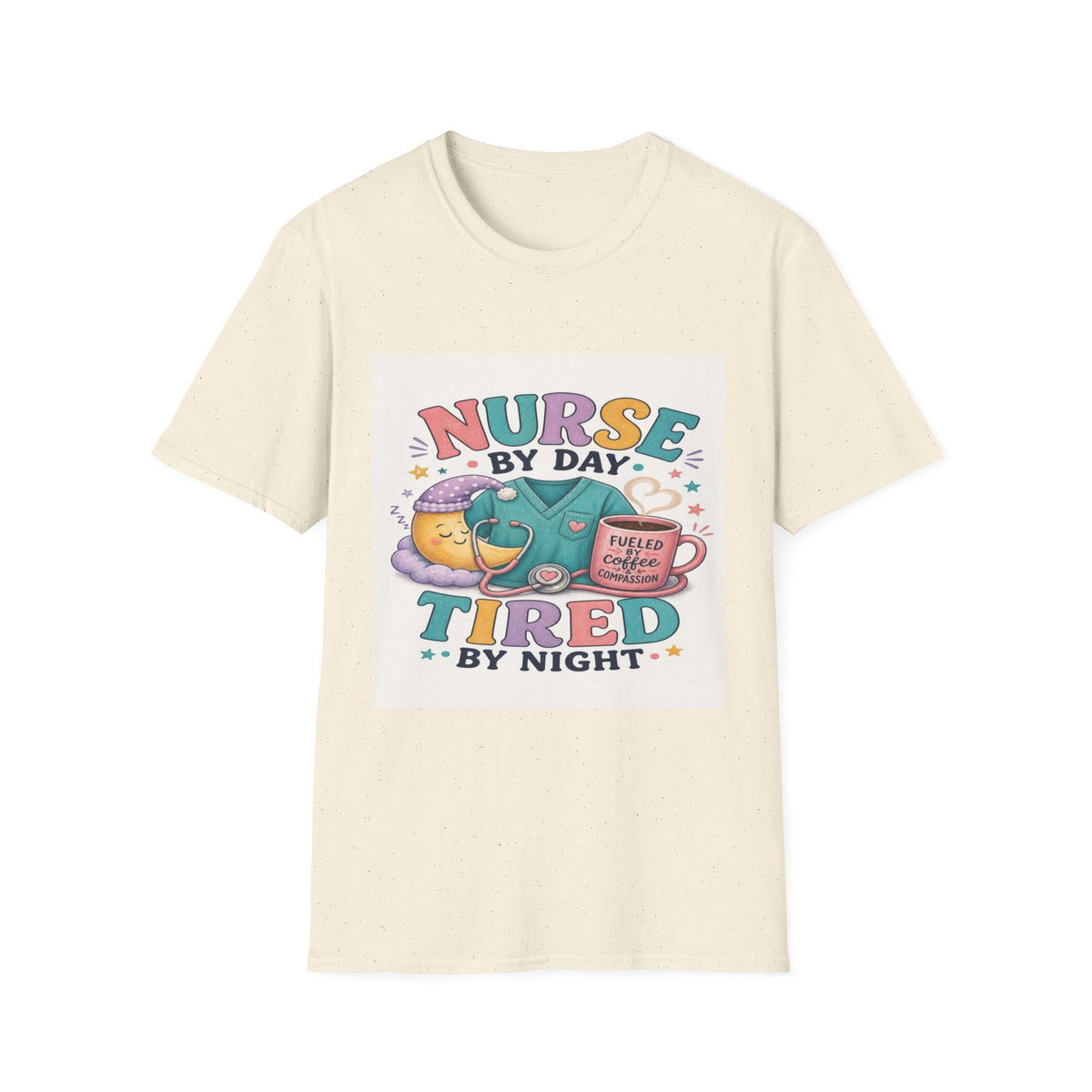 Playful T-shirt Design Featuring Nurse Life Typography And Illustrations (1)- Graphic Tees