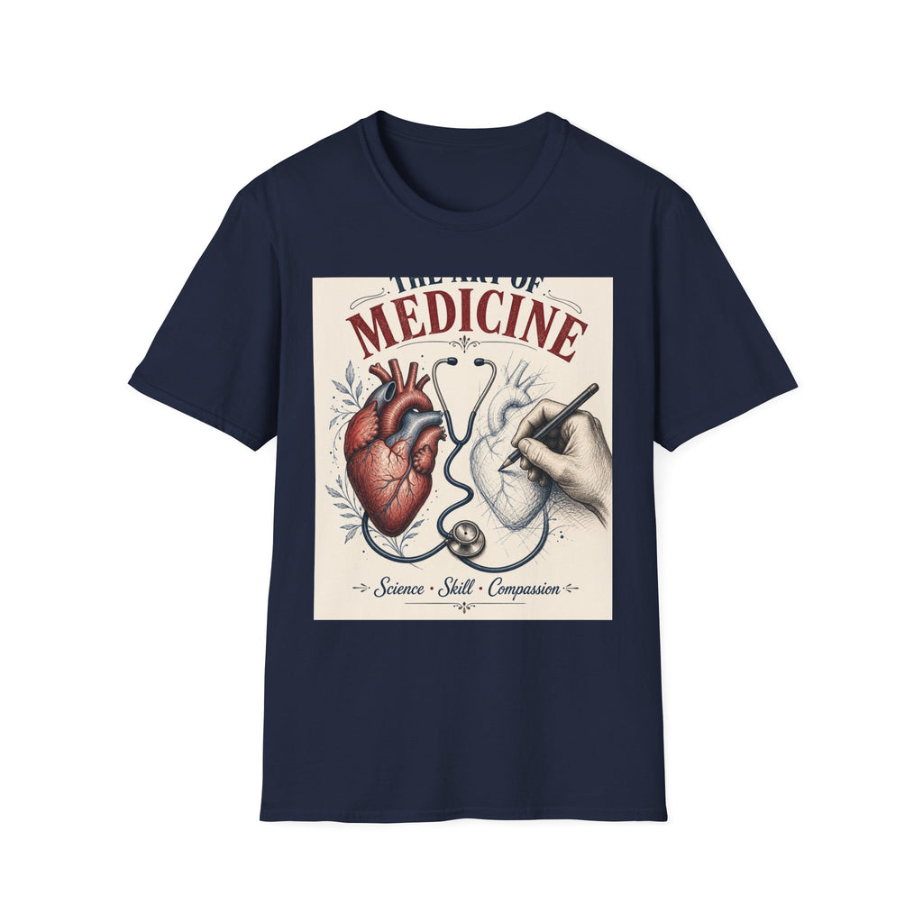 T Shirt Design Featuring Anatomical Heart And Sketching Hand