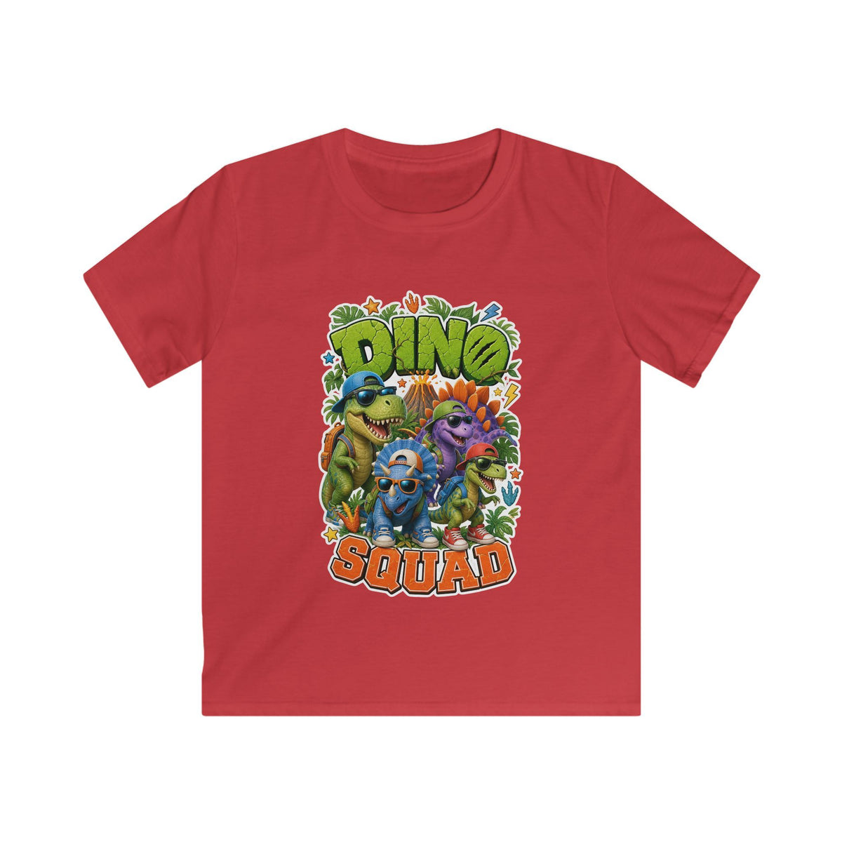 Kids Tee - 'Dino Squad' Colorful Dinosaur Graphic